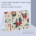 thumbnail image 3 of Yayeee Toggle Light Switch Wall Plate 3-Gang 6.37"x4.48" Decorative Outlet Cover, Christmas Floral, 3 of 7