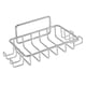 thumbnail image 5 of Jabonera para pared de ducha con ganchos, jabonera adhesiva de acero inoxidable para baño, plateada, 5 of 5