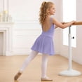 thumbnail image 6 of ITSAME Girls Ballet Dance Dress, Ruffle Leotards Spaghetti Strap Kids Fashion Ballet A-Line Dress Purple 7-8T, 6 of 7