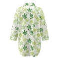 thumbnail image 5 of Xoenoiee Tropical Palm Leaves Print Womens Swimsuit Cover Up Shirt Button Down Long Sleeve Bathing Suit Coverups Button Cuffs Beach Coverup with Pockets, 3XL, 5 of 7