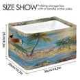 thumbnail image 2 of Fabric Storage Bins,Cube Organizer with Handles,14.2 x 10.2 x 8.3 inch,Outdoor Beach View, 2 of 8