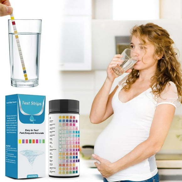 DPTALR 100Pcs Drinking Water Test Water Quality Test Paper Swimming Pool Water Test Strips 16 In 1 Water Tester With Hardness Ph Total Alkalinity Iron And More Pool Te