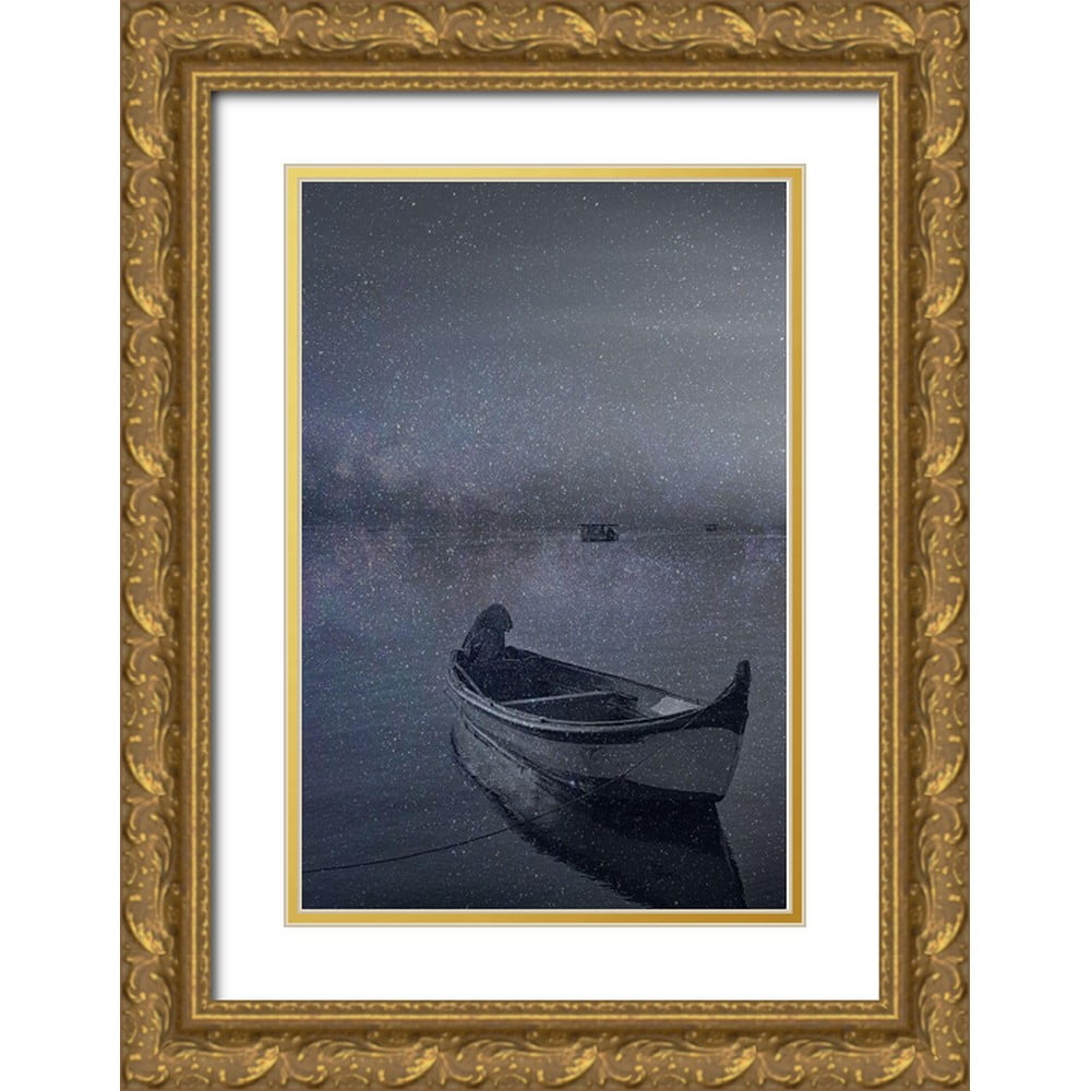 Phillip Jamie 23x32 Gold Ornate Wood Framed with Double Matting Museum Art Print Titled - Fantasy Boat