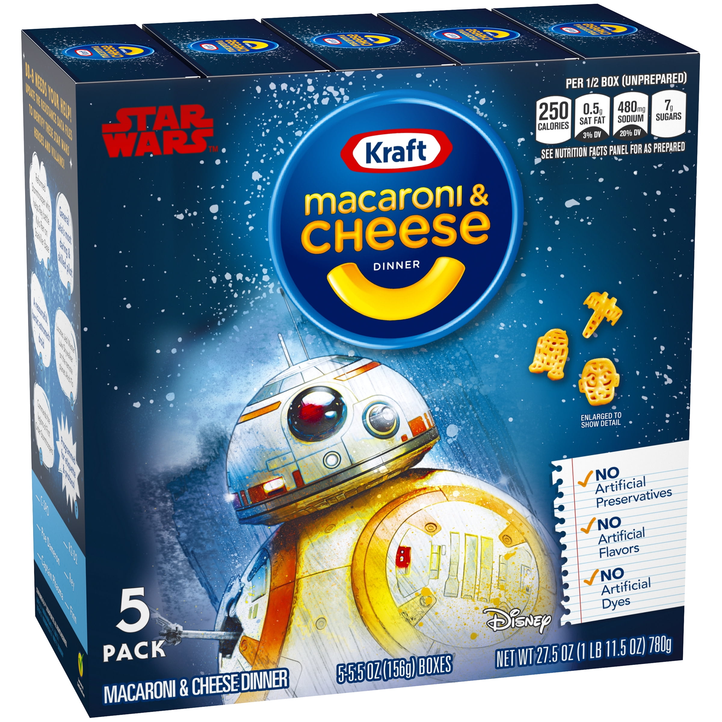 Find Your Perfect Kraft Star Wars Macaroni and Cheese, 5 ct - 27.5 oz Box -  Walmart.com