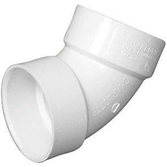 Charlotte Pipe Elbow 1.5 Inch PVC DWV - Multicolor - 1.5"