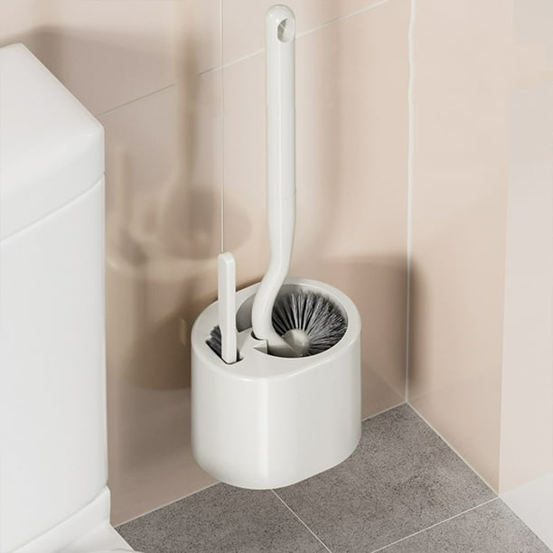 Cepillo de Inodoro con Cerdas Duras, Kit de Limpieza para Inodoro, Moderno y Compacto, con Mango Largo y Cerdas para El Baño.