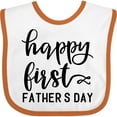 thumbnail image 3 of Inktastic Happy 1st Father's Day Design Boys or Girls Baby Bib, 3 of 4
