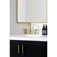 thumbnail image 3 of Widespread Bathroom Faucet, Bathroom Sink Faucet, Lever Handles and gooseneck spout Vibrant Brushed Moderne Brass, 3 of 7
