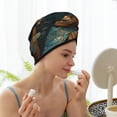 thumbnail image 6 of Xecao Surreal Meditating Cat Print Hair Towel, Hair Turbans for Wet Hair, Drying Hair Wrap for Curly Hair Women,Coral Velvet Dry Hair Cap,Dry Hair Hat, 6 of 6