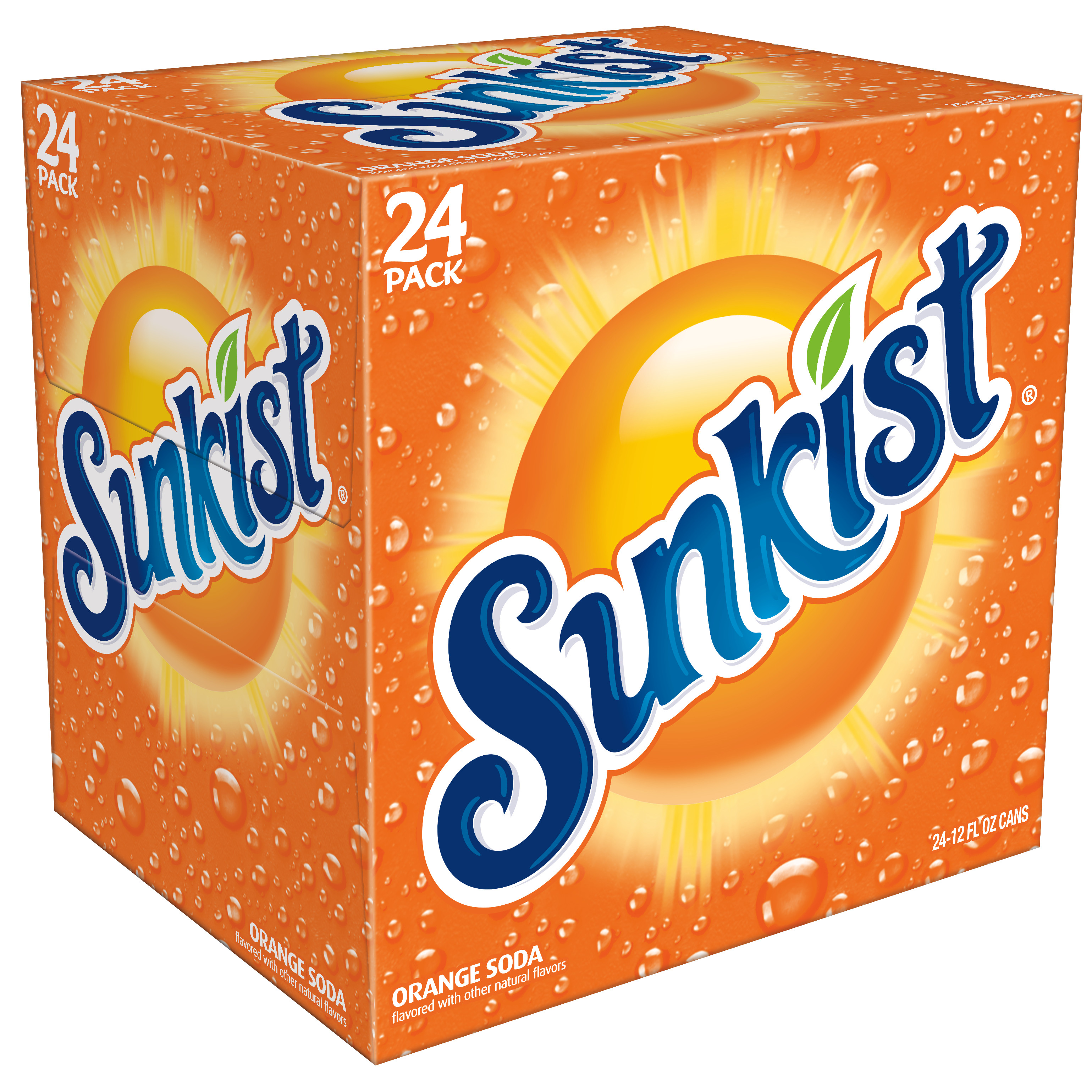 Sunkist Orange Soda Pop, 12 fl oz, 24 Pack Cans - Walmart.com