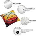 thumbnail image 4 of BANET American Football Decor Graffitic Throw Pillow Cover Sport Ball Pillow Covers , for Living Room Couch Sofa Home Decor Gift 12x12in, 4 of 5