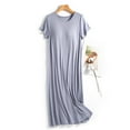 thumbnail image 6 of Kureaily Nightgowns For Women With Built In Bra O Neck Short Sleeve Sleepwear Casual Loose Nightshirts Soft Comfy Sleepshirts Casual Pajama Dress, 6 of 6