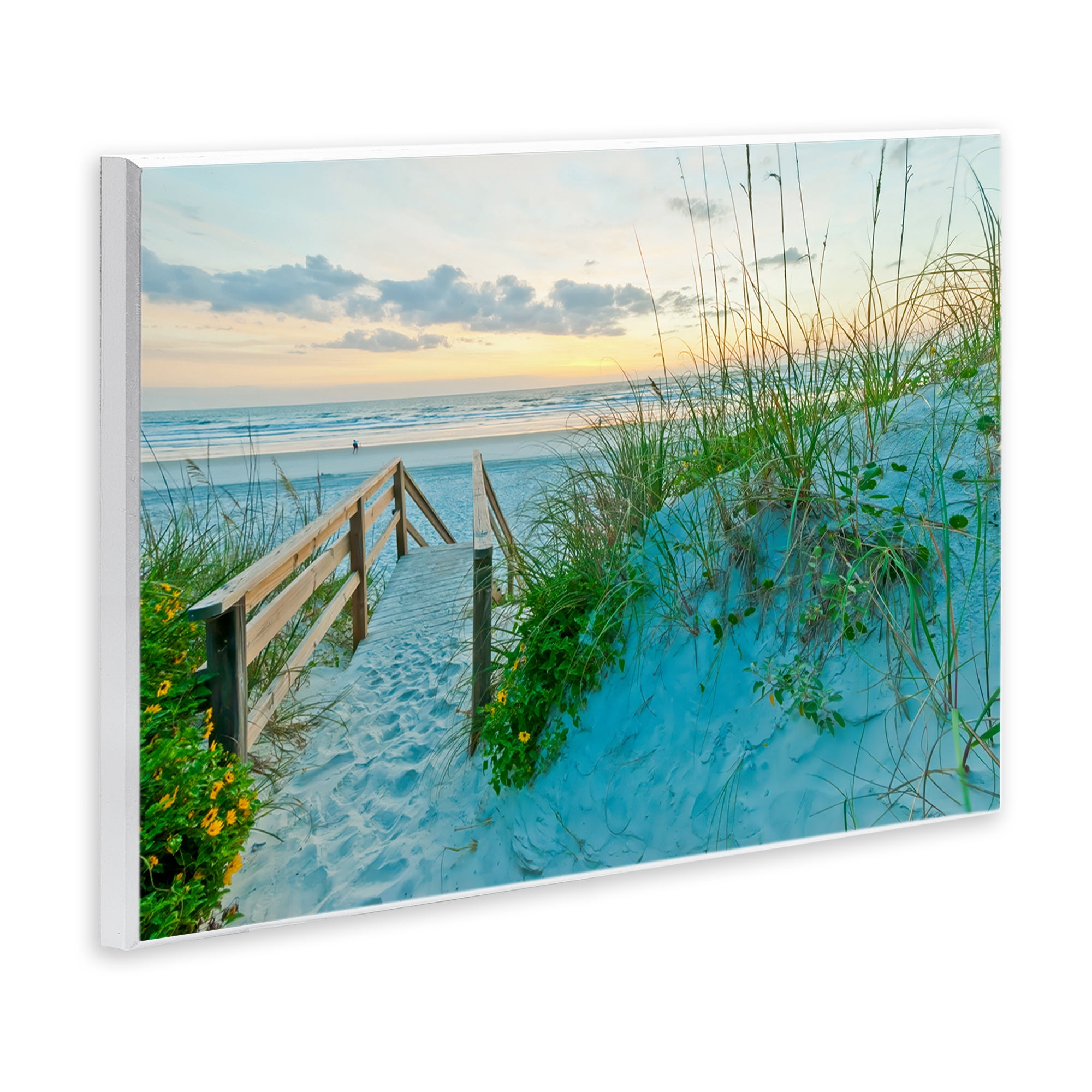 Stupell Industries Sandy Coast Footprints Nautical & Beach Photography Unframed Art Print Wall Art, 15 x 10