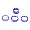 thumbnail image 2 of Cubierta de la perilla del interruptor del aire acondicionado, cubierta de la perilla del faro, adornos de botón de CA de aleación de aluminio para accesorios JL 2018‑2021 (rojo/negro/azul)(Azul), 2 of 5