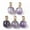 Amethyst, variant on MATROOY 20x Natural Gemstone Charms Pendant with Iron Hooks Mixed Crystals Stone-Amethyst