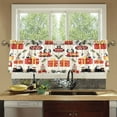 thumbnail image 4 of Yayeee Kitchen Curtains Set of 2 Light Filtering 57"x24" Over Sink Window Panels, Christmas Gift Train, 4 of 7