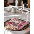 thumbnail image 6 of Valentine's Day Cloth Napkins Set of 8 Reusable Dinner Napkins, Pink Gnomes Love Roses Romantic Beige Cocktail Napkin Washable Table Napkins for Wedding/Holiday Party/Baby Shower 20"x20", 6 of 7