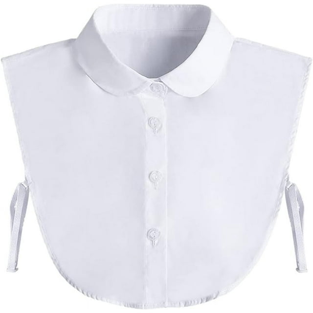 Blouse Dickie Blanche Factice Détachable Col Factice pour Femmes Accessoire Élégant Pièce de Superposition