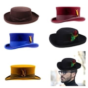 Fedoras Top Hat Old-fashioned Short Brimmed Top Hat Surprise Gift for Boyfriend
