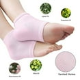 thumbnail image 2 of Xiao Hua Calcetines de gel de sílice hidratantes para el talón, para pies secos y agrietados, protectores, con forro de malla de gel (1 par), color gris, 2 of 5