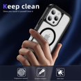 thumbnail image 5 of ELEHOLD for iPhone 16 Pro Max Case,Compatible with Mag Safe Accessory,Magnetic Heavy Duty Drop Protection Invisible Kickstand Rugged Military-Grade Protective Phone Case ,Black+Clear, 5 of 7