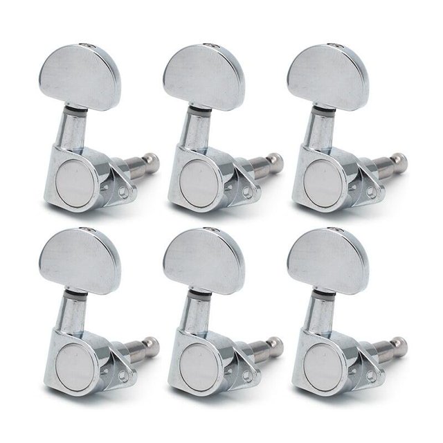 HLONK Guitar String Tuning Pegs Keys Tuners Machine Heads for Acoustic Electric Guitar Chrome