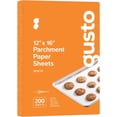 thumbnail image 1 of GUSTO [12 x 16 Inch - 200 Count] Pre-Cut Parchment Paper Baking Sheets, Non-Stick, Unbleached, Parchment Paper Sheets for Baking & Cooking - White - Formerly Comfy Package, 1 of 7
