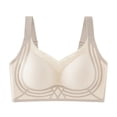 thumbnail image 3 of Jinhomg Wireless Soft Support Beauty Back Everyday Bras for Women Pull On Closure Solid Color for Daily Wear Lounge Sleep Seamless Comfort Support White M, 3 of 9