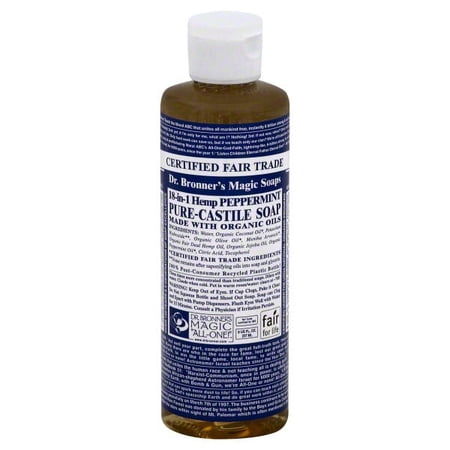 Dr. Bronner s Pure Castile Liquid Soap Peppermint -- 8 fl