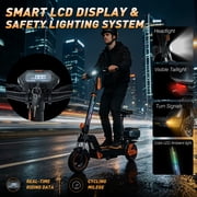 Electric Scooter,1200W Peak Motor,30 Mph,35 Miles ,All Terrain 10off Road Tires E-Scooter,Commuter Scooter with Seat & Storage Box