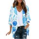 thumbnail image 2 of Cárdigan de manga larga para mujer, blusa informal estampada con bolsillo, abrigo tipo cárdigan para mujer, 2 of 5