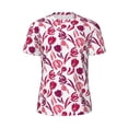 thumbnail image 5 of Wukai Tulips Flowers Print Men's Short-Sleeved Mesh T-Shirt,Quick-Dry Short Sleeve Workout T-Shirt-5X-Large, 5 of 8