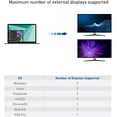 thumbnail image 5 of Cable Matters USB C Dock for Windows - Dual 4K HDMI, 80W Charging, UHS-II SD Card Slot, 10Gbps USB-A/USB-C, Gigabit Ethernet - Thunderbolt 3 Port Compatible USB C Docking Station, 5 of 5