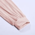 thumbnail image 6 of Women Long Sleeve Solid Color Ribbed Knitted Pullover Hoodless Casual Sweatshirts Top Blouse Elegant Blouses Women Casual Button down Shirt Ladies Beaded Tops Blouse Wedding Chiffon Dress Tops Women, 6 of 7