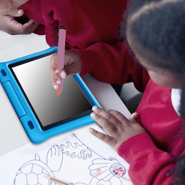 2 Pcs Stylets pour Enfants, Stylets à Écran Tactile pour Tablettes avec Attaches, pour AMZ Fire et Autres Appareils à Écran Tactile