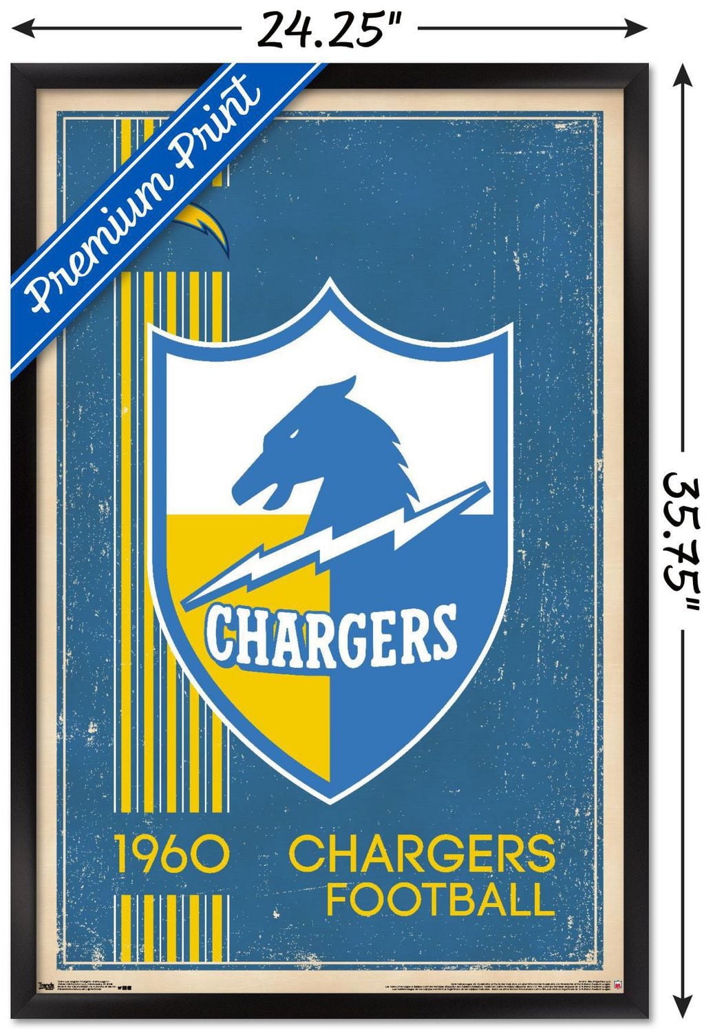 NFL Los Angeles Chargers - Retro Logo 17 Wall Poster