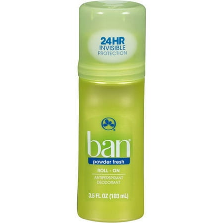 Ban Powder Fresh Original Roll-On Antiperspirant/Deodorant, 3.5 Oz