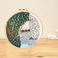 thumbnail image 4 of Kit de bordado Punto de cruz Regalo de Navidad Hilos de colores Manual en inglés para niños Ciudad, 4 of 7