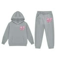 thumbnail image 5 of Boys Girls Sweatsuit Set 2 Piece 6 7 Meme Novelty Graphic Pullover Hoodie Sweatshirt Jogger Set Fall Winter Clothes Girls Sets 6-7 Years, 5 of 5