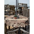 thumbnail image 2 of Outdoor Tablecloth with Umbrella Hole for Patio/Picnic/Party/Camping, Farmhouse Star Brown Waterproof Table Cloth Round Cover Washable, Retro Branches Berry Wooden Grain (Dia 60"), 2 of 8