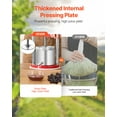 thumbnail image 2 of VEVOR Prensa de vino de frutas de 0,44 galones/1,65 l, 2 barriles de acero inoxidable, exprimidor manual, sidra, manzana, tintura de uva, miel, aceite de oliva, 2 of 9