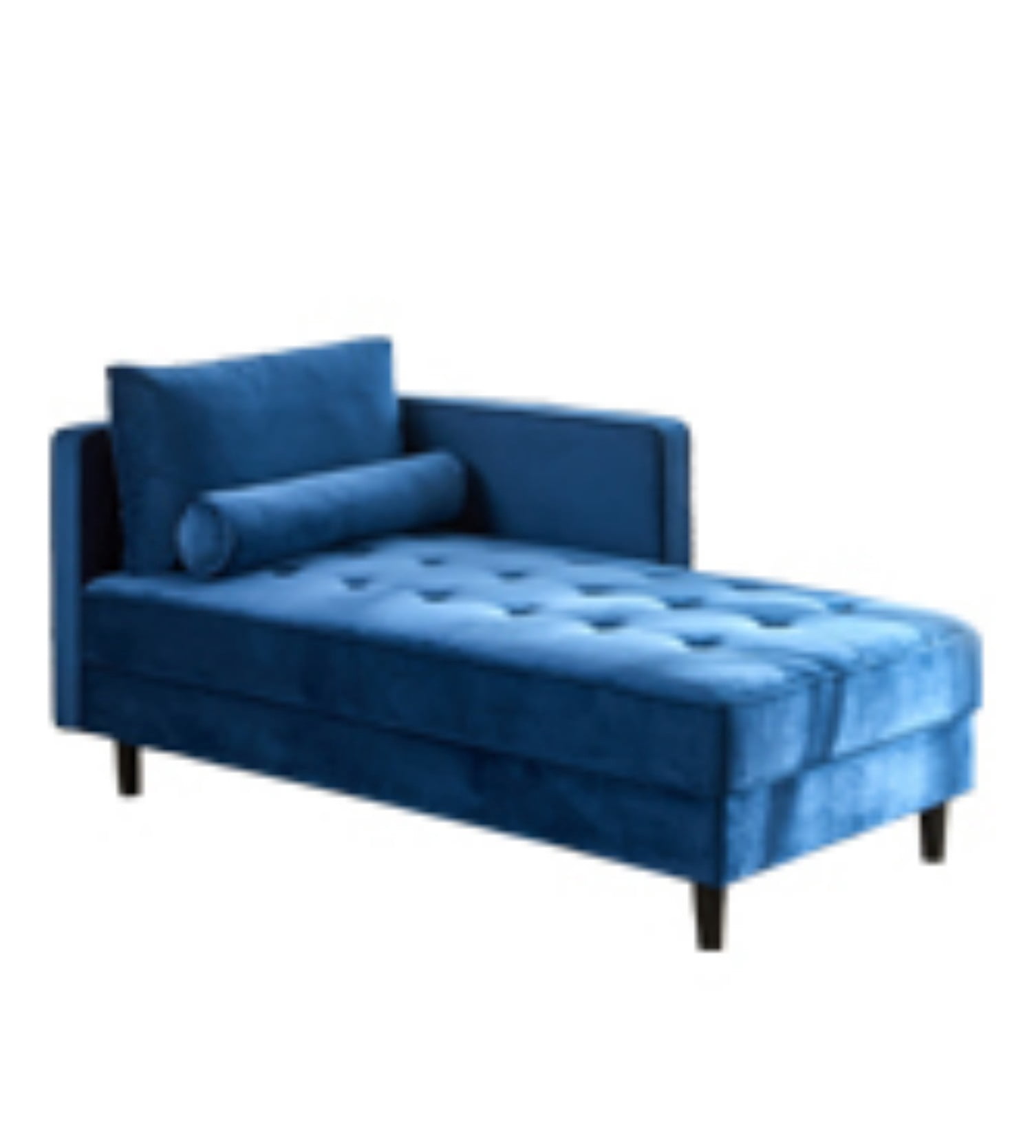 Gewnee Mid-Century Modern Chaise Velvet Lounge Couch Sofa with Pillow For Bedroom,Living Room,Department