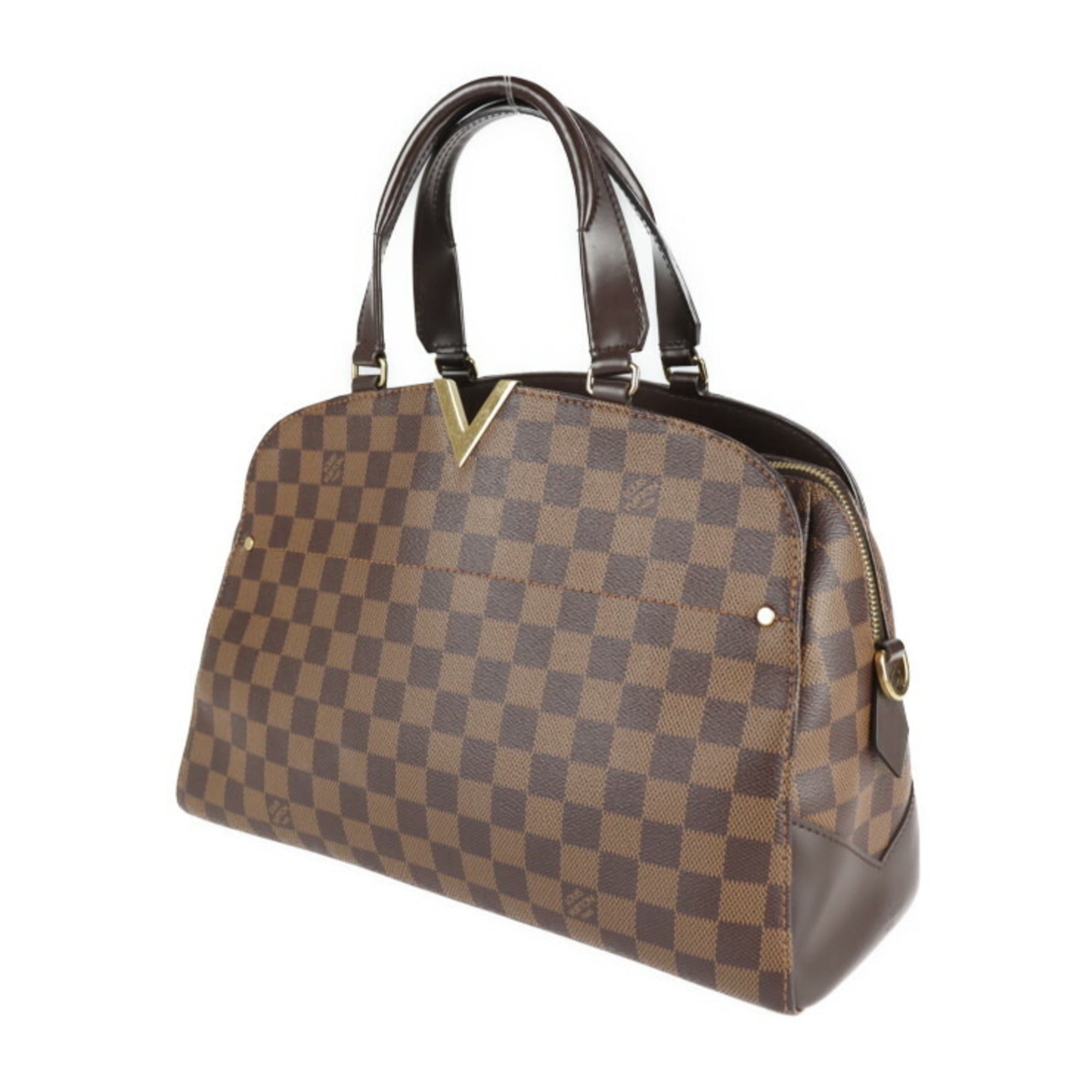 LOUIS VUITTON N41505 KENSINGTON BOWLING BAG MM DAMIER EBENE GHW TJ1127,  Luxury, Bags & Wallets on Carousell