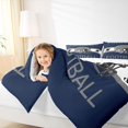 thumbnail image 3 of jejeloiu Rugby Football Game Full Size Comforter Sets,American Sport City Bedding Comforter Set,Gray Deepblue Bedding Sets For Teens,Ultra Soft Home Decor Reversible,3-Piece, 3 of 7