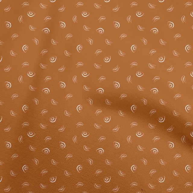 oneOone Viscose Chiffon Orange Fabric Avocado Sewing Craft Projects Fabric Prints By Yard 42 Inch Wide