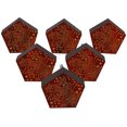 thumbnail image 1 of IBA Indianbeautifulart Boutons Gravés Rouges en Bois pour Armoire Tiroir Tiroir 10 Pcs, 1 of 3