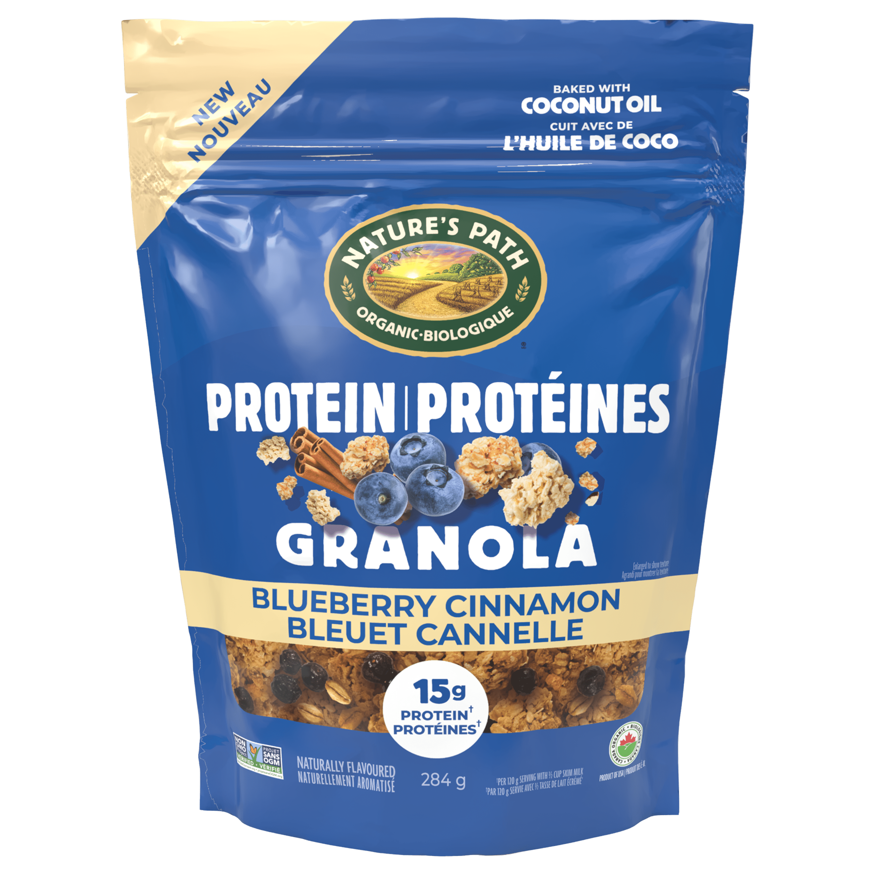 Nature's Path Organic Blueberry Cinnamon Protein Granola 284g Pouch