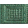 thumbnail image 1 of Ahgly Company Machine Washable Indoor Rectangle Southwestern Turquoise Blue Country Area Rugs, 2' x 5', 1 of 4