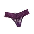 thumbnail image 2 of Bigersell Womens No Show Underwear Clearance Matching Underwear Briefs Panty Style P-1660 Polyester Cheeky Panties Thong Underwear Briefs High Waist Women's Panties Purple One Size, 2 of 3