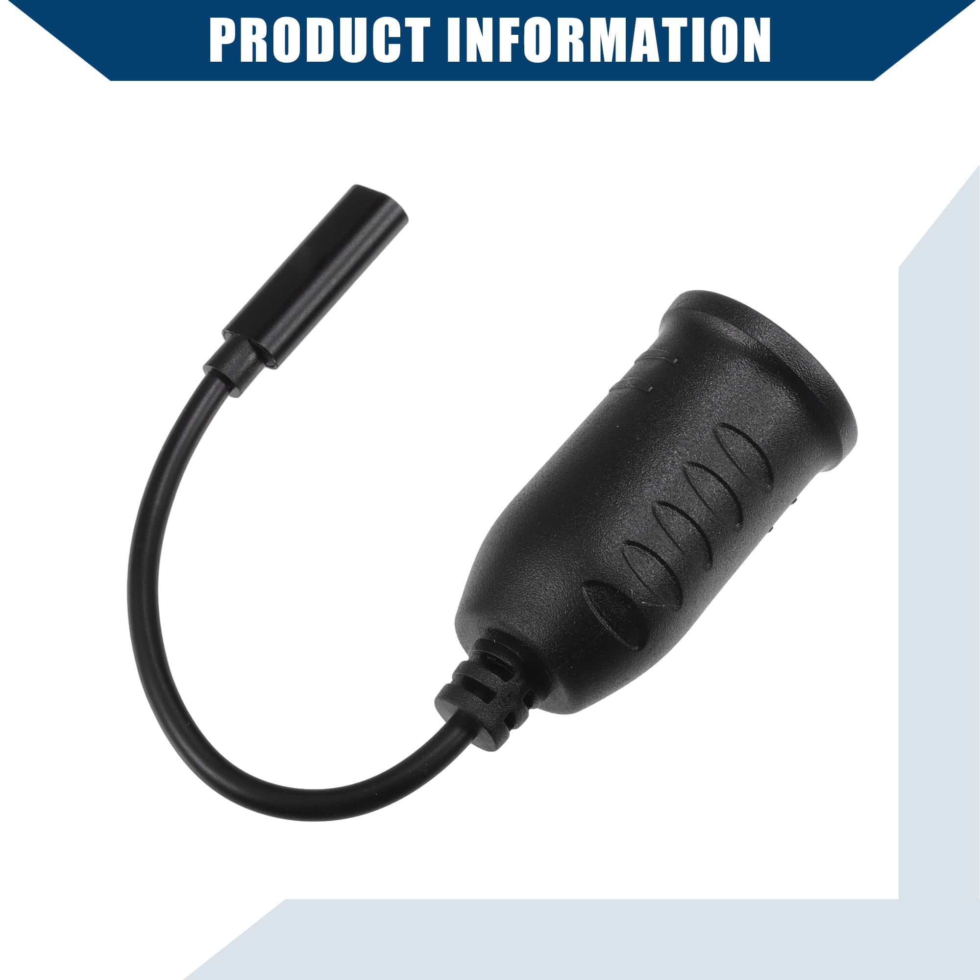 Unique Bargains 12V Cigarette Lighter Adapter USB  Converter Cable for RV0.19m Black